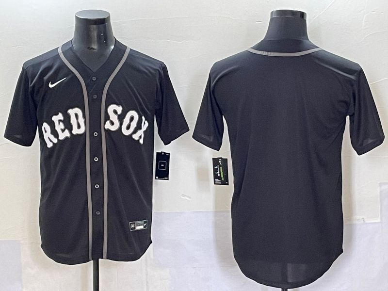Men 2025 Boston Red Sox Blank Black Game Nike MLB Jersey style 703->boston red sox->MLB Jersey
